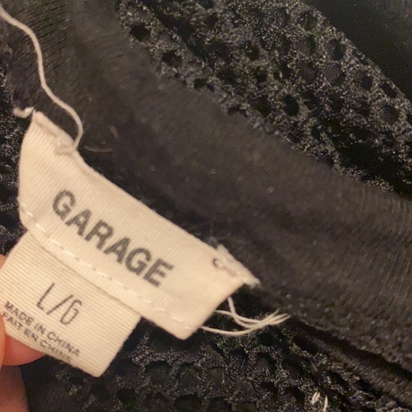 Garage Black t shirt with mesh detail - Picture 3 of 3